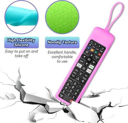 3 Pack Remote Case Compatible with Samsung TV Remote, Universal Silicone Protective Battery Cover Sleeve Skin for Samsung Smart TV LCD LED HDTV 3D Smart TVs Models (Pink+Blue+Green) in Saudi Arabia