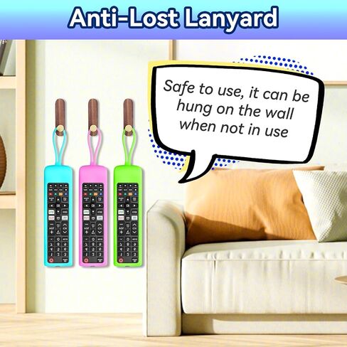 3 Pack Remote Case Compatible with Samsung TV Remote, Universal Silicone Protective Battery Cover Sleeve Skin for Samsung Smart TV LCD LED HDTV 3D Smart TVs Models (Pink+Blue+Green) in Saudi Arabia