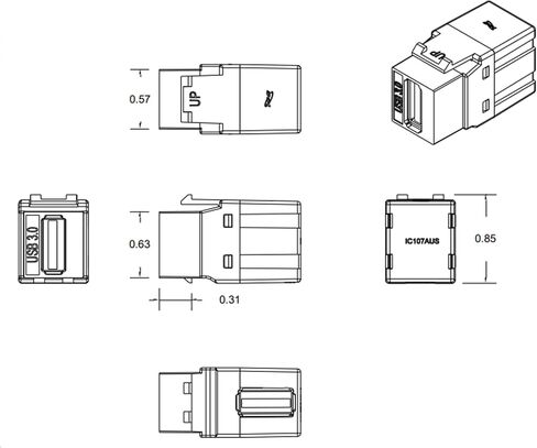 ICC USB 2.0 A إلى B مقرنة معيارية باللون الأبيض لأسلوب HD in Saudi Arabia