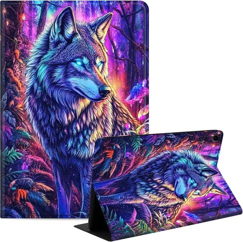 Case for Samsung Galaxy Tab S10 FE/ S9 FE 5G 10.9 Inch/Tab S9 11 Inch, Slim PU Leather Stand Cover with Auto Wake/Sleep, Multi-Angle Viewing & Shockproof, Black Cat Sky in Kuwait