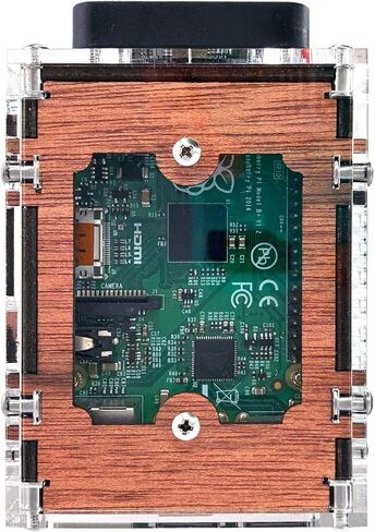C4Labs Zebra Bramble Fan Cluster Case - Raspberry PI 5 ، 4B & 3B+ (6 Stack ، Wood Classic) in Kuwait