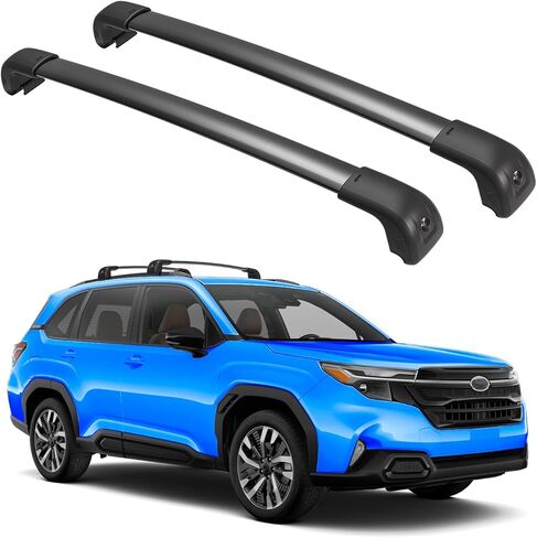 قضبان متقاطعة لسقف السيارة لـ XV Crosstrek 2018-2023 / Impreza 2017-2023 مع قفل مضاد للسرقة، قضيب متقاطع من الألومنيوم مضاد للصدأ لحامل البضائع على السطح وأمتعة قوارب الكاياك والدراجة على الجليد in Kuwait