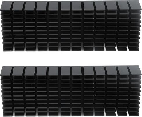 طقم تبريد الألومنيوم منذ فترة طويلة للهواء ممتاز للرقائق الإلكترونية 2pcs (لا غراء دعم) in Saudi Arabia