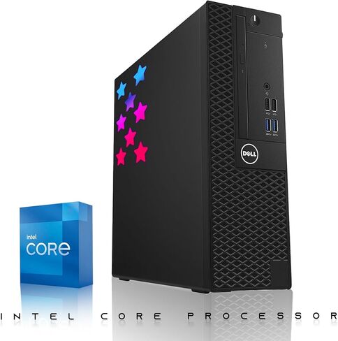 Dell Desktop PC Gaming Bundle - Core i5, 16GB RAM, 512GB SSD, AMD RX 550, RGB Keyboard with AI-Enabled Copilot Key, Mouse, RGB Headphone, Webcam, Wi-Fi, Win 11 Pro (Renewed) in Kuwait