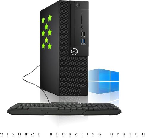 Dell Desktop PC Gaming Bundle - Core i5, 16GB RAM, 512GB SSD, AMD RX 550, RGB Keyboard with AI-Enabled Copilot Key, Mouse, RGB Headphone, Webcam, Wi-Fi, Win 11 Pro (Renewed) in Kuwait