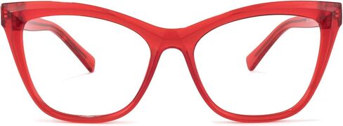 Zeelool Stylish TR90 Oversized Cat Eye Glasses with Non-prescription Clear Lens for Women Raegan OT964573 in Saudi Arabia