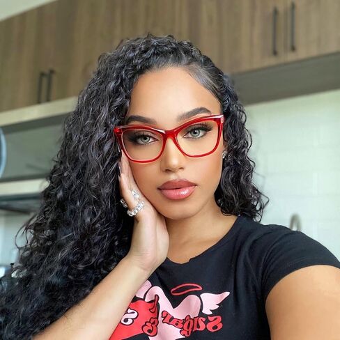Zeelool Stylish TR90 Oversized Cat Eye Glasses with Non-prescription Clear Lens for Women Raegan OT964573 in Saudi Arabia