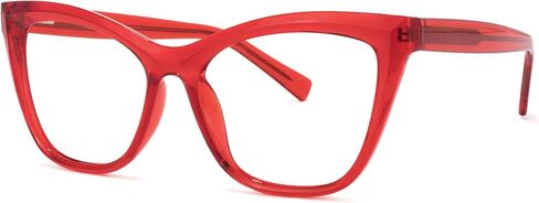 Zeelool Stylish TR90 Oversized Cat Eye Glasses with Non-prescription Clear Lens for Women Raegan OT964573 in Saudi Arabia
