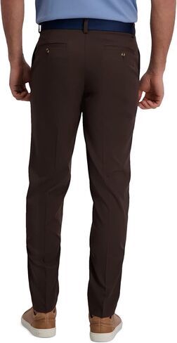 بنطال Haggar الرجالي Cool Right Performance Flex Slim Fit من الأمام المسطح، أسود، 29Wx30L in Saudi Arabia
