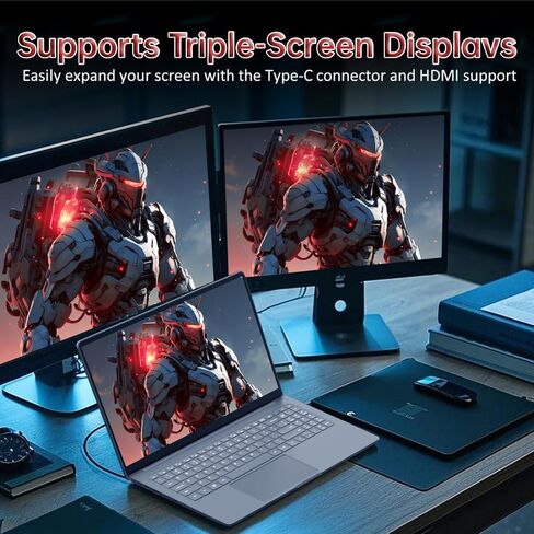 15.6" FHD Gaming Laptop with AMD Ryzen 9 6900HX (8/16, Up to 4.9GHz), 32GB DDR5 RAM, 1TB NVMe SSD Windows 11 Pro Laptops, Backlit KB, Privacy Camera, USB-C, Fingerprint Reader, High-Performance in Kuwait