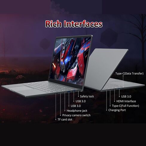 15.6" FHD Gaming Laptop with AMD Ryzen 9 6900HX (8/16, Up to 4.9GHz), 32GB DDR5 RAM, 1TB NVMe SSD Windows 11 Pro Laptops, Backlit KB, Privacy Camera, USB-C, Fingerprint Reader, High-Performance in Kuwait