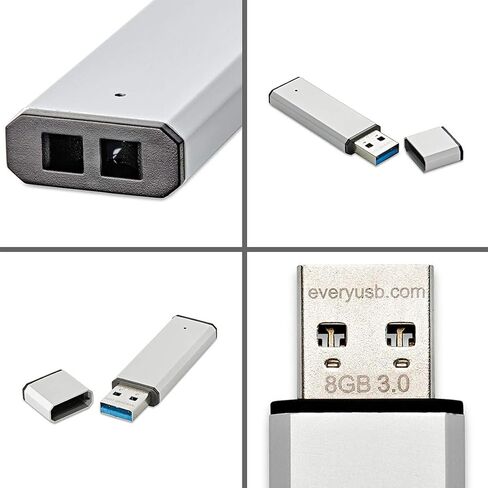 عصا الألمنيوم عالية الأداء بسرعة 8 جيجا بايت USB 3.0 محرك أقراص إبهام محرك الأقراص الإبهام عصا (أسود) in Kuwait