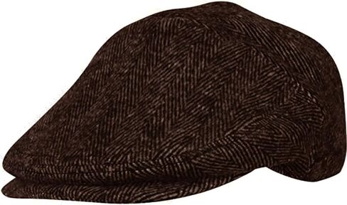 100% Wool Herringbone Winter Ivy Cabbie Hat w/Fleece Earflaps – Driving Hat (L, IVE2340PLAID) in Saudi Arabia