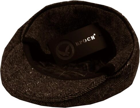 100% Wool Herringbone Winter Ivy Cabbie Hat w/Fleece Earflaps – Driving Hat (L, IVE2340PLAID) in Saudi Arabia