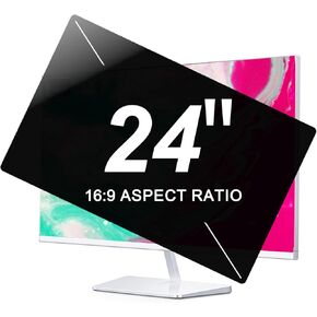 24 Inch Computer Privacy Screen Filter for Monitor, Width: 20.90 in X Height: 11.73 in, Removable Anti Spy Privacy Shield, Anti-Glare Anti-Blue Light Protector Film, 16:9 Widescreen Monitor