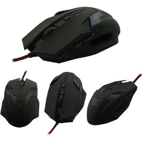 USB Wired Mouse, 6-Button Optical Frosted Surface Pro Luminous Computer Mouse, Smooth Precise and Affordable for Home and Office
