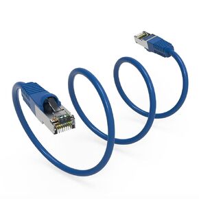 20Ft Cat5E Shielded (FTP) Ethernet Network Booted Cable Blue