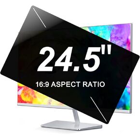 24.5 Inch Computer Privacy Screen Filter - 16:9 Widescreen Monitor(21.37 in X 11.88 in), Anti-Spy Computer Monitor Privacy Filter, Anti-Scratch Anti-Glare Anti-Blue Light Eye Protection Film
