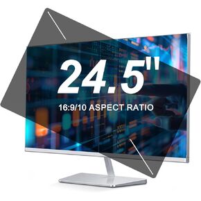 24.5 Inch Computer Privacy Screen Filter,Anti Blue Light Glare/Anti-Spy Data Confidentiality Protector Film for Widescreen Monitor with 16:9 Aspect Ratio,Width:21.37In X Height:11.88In