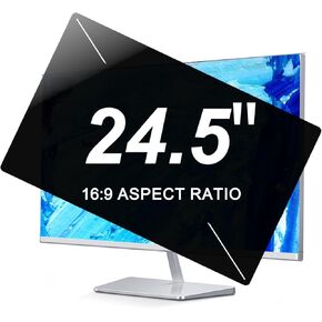 2-Pack 24.5 Inch Privacy Screen for Computer Monitor - Size: 21.37 in X 11.88 in - 16:9 Widescreen Monitor - Data Confidentiality Anti-Spy Filter Privacy Shield, Anti-Glare Anti-Blue Light