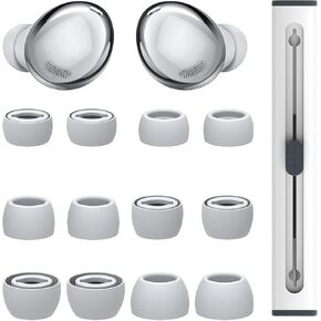 6 أزواج استبدال لسماعات Samsung Galaxy Buds Pro ، نصائح السيليكون من سماعات الأذن لسماعات الأذن Samsung Galaxy Pro Fit في أطراف الأذن ، L/M/S Plug (Phantom Black) (White)