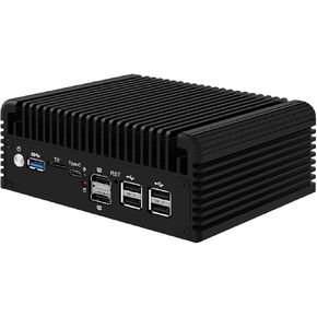 Micro Firewall Appliance, Mini PC, OPNsense, VPN, Router PC, Intel I3 N305, HUNSN RJ46, 6 x 2.5GbE I226-V, 2 x HDMI2.1, TF, Type-C, 16G DDR5 RAM, 256G SSD