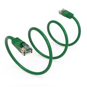 50Ft Cat5E UTP Ethernet Network Booted Cable Green
