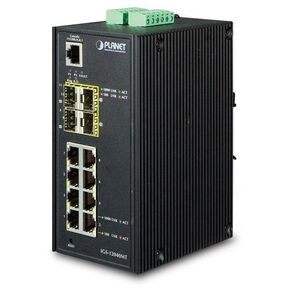 IGS-12040MT Industrial 8-Port 10/100/1000T + 4-Port 100/1000X SFP Managed Switch (-40~75°C)