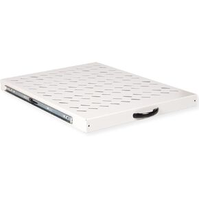 19 Inch Shelf 1 U, Extendible 550 T 25 kg Grey