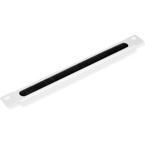 10 Inch Cable Feed with Brush Strip 0.5U Grey
