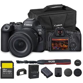 Canon EOS R6 Mark II Mirrorless Camera with RF 24-105mm f/4-7.1 is STM Lens | 24.2MP Full-Frame CMOS Sensor, 4K 60p Video, Dual Pixel CMOS AF II with Shoulder Bag and 64GB Card