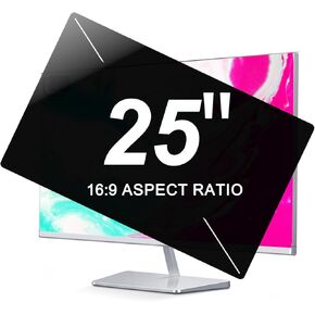 25 Inch Computer Privacy Screen Filter - 21.81 in X 12.28 in - Anti-Peeping Computer Monitor Privacy Filter - Anti Blue Light Eye Protection Monitor Privacy Filter - 16:9 Widescreen Monitor