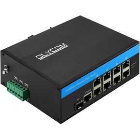 9 Port POE++ 240W Outdoor 10/100/1000M L2 Managed SFP Switch 8 X Gigabit POE Ports 1 X SFP Slot DIN-Rail Mount with Vlan Qos LACP STP/RSTP