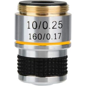 10X 185 Biological Microscope Achromatic Objectives Lens 160 0.17 High Contrast Observation Lens for Biology Study