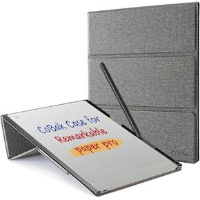 COBAK CASE for Paper PROPER PRO -WITH PEN ، وتخزين NIB ، وتصميم مريح للراحة المعززة للكتابة - الخيار الأمثل لحالة POPER PORE الرائعة مع حامل القلم （رمادي）