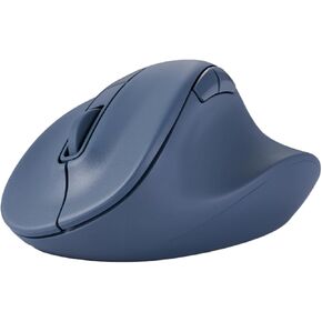 ELECOM Bluetooth Wireless Ergonomic Shape Mouse, Silent Click, Right Hand 2000DPI, 5 Buttons, Optocal Sensor, Compatible with PC, Mac, Laptop, EX-G, Lsize Blue (M-XGL30BBSKBU)