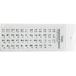 18x6.5cm Thai White Black Letters Keyboard Layout Stickers Button Letters for Laptop Desktop Computer Keyboards