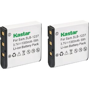 Kastar SLB1237 Battery (2-Pack) for Samsung SLB-1237 Epson EU-94 Sigma BP-31 Battery and Digimax L55 L55W L85, Epson L500V, Sigma DP1 DP2 DP1s DP2s DP1x DP2x Cameras