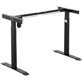 UNICOO - Electric Stand Up Desk Frame, Standing Desk Frame, Single Motor Ergonomic Standing Height Adjustable Base with 4 Memory LED Control Panel (Single Motor Frame - Black)