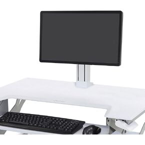 Ergotron – WorkFit Single Monitor Kit, HD – for Monitors Up to 30 inches, 16 to 28 lbs – Add-on for WorkFit-T, WorkFit-TL, WorkFit-TX and WorkFit Corner – Black