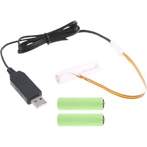 AA Battery Eliminators Power Supply Adapter USB Power Supply Cable Replace 3Pcs 1.5V AA Battery Power Supply Adapter