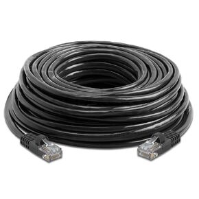 CableVantage Cat6 100FT Patch Cord Networking RJ45 Ethernet Patch Cable PC Modem PS4 Router - (100 Feet) Black Internet Cable