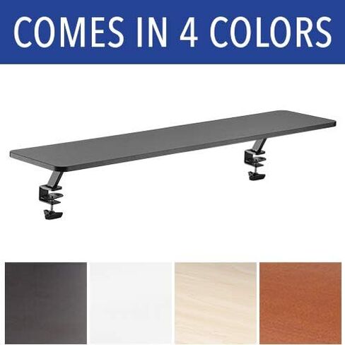 Stand Steady 55 Inch Clamp On Desk Shelf | Large Monitor Riser Supports 3 Screens for Extra Storage | Ergonomic Monitor Stand Securely Attaches to Surface with Clamp Base - No Screws (55 In / Maple) in Saudi Arabia