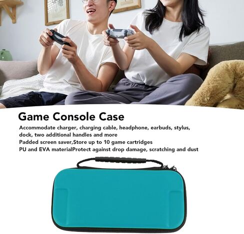 Asixxsix Switch Lite Case, Carrying Case for Switch Lite, Water Proof Housing, for Switch Lite Console, Charger, Charging Cable, Headphone, Earbuds, Stylus, Dock and 2 Additional in Saudi Arabia