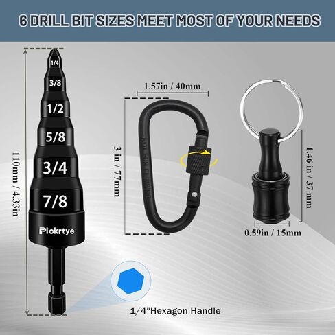 [6-in-1] HVAC Repair Tool, Swaging Tool HVAC, Piokrtye Copper Pipe Expander Tool Flaring Tool Bit 1/4'', 3/8'', 1/2'', 5/8'', 3/4'' and 7/8'' for HVAC Air Conditioner Repairing in Kuwait