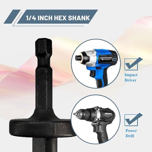 [6-in-1] HVAC Repair Tool, Swaging Tool HVAC, Piokrtye Copper Pipe Expander Tool Flaring Tool Bit 1/4'', 3/8'', 1/2'', 5/8'', 3/4'' and 7/8'' for HVAC Air Conditioner Repairing in Kuwait