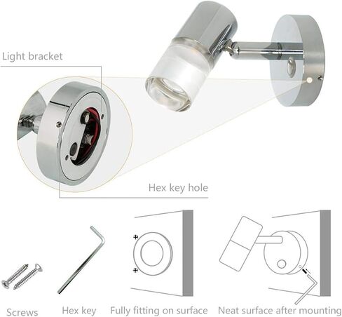 LED Reading Light, Touch Switch Memory Function Dimmable Light for RV Caravan, Boat, Motorhome with USB Interface, Type E with USB Port in Saudi Arabia