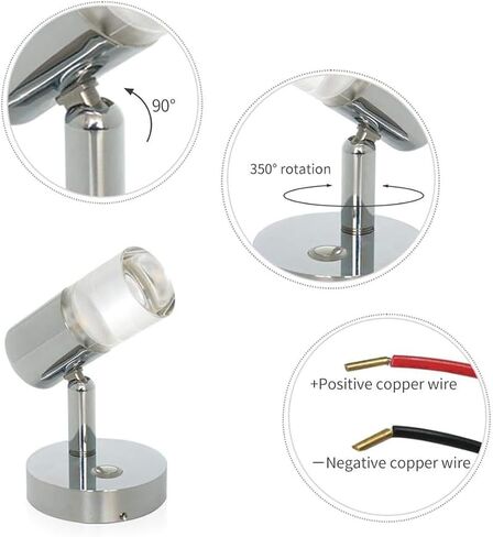 LED Reading Light, Touch Switch Memory Function Dimmable Light for RV Caravan, Boat, Motorhome with USB Interface, Type E with USB Port in Saudi Arabia