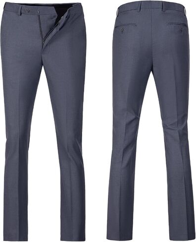 Furuyal Men's 2-Piece Suit Waistcoat Prom Wedding Dress Suit for Groomsmen Vest Pant Set Navy-M in Kuwait