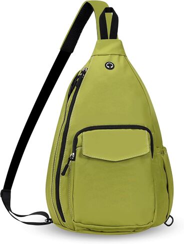 HAWEE Sling Backpack Crossbody Shoulder Left and Right Chest Bag for Women Men Travel Hiking Daypack, Black in Kuwait